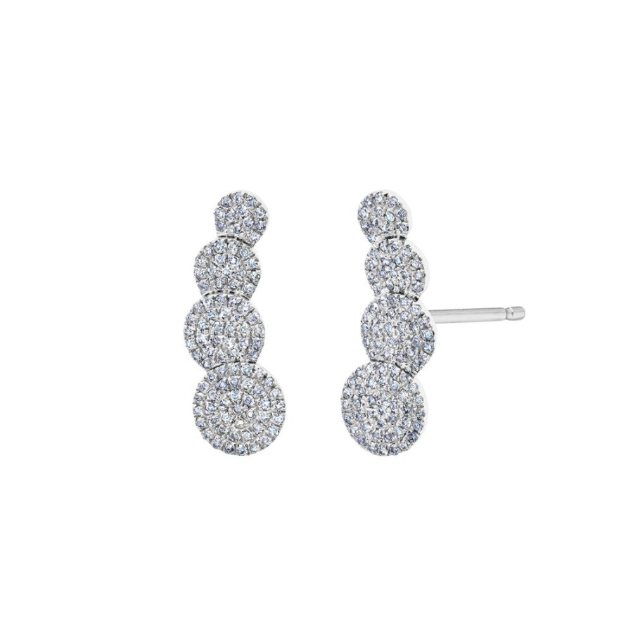 Jewelry Graziela | Cascade Diamond Ear Climbers - White Gold