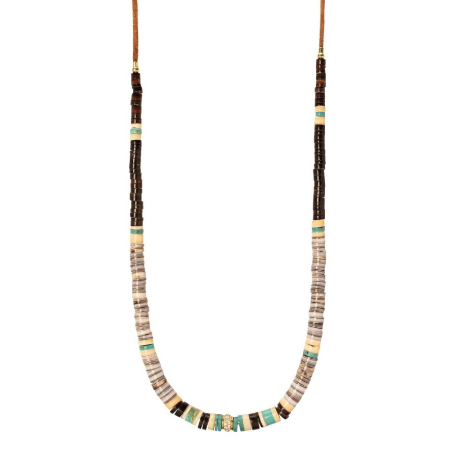 Jewelry Jenna Blake | Brown & Blue Beaded Necklace