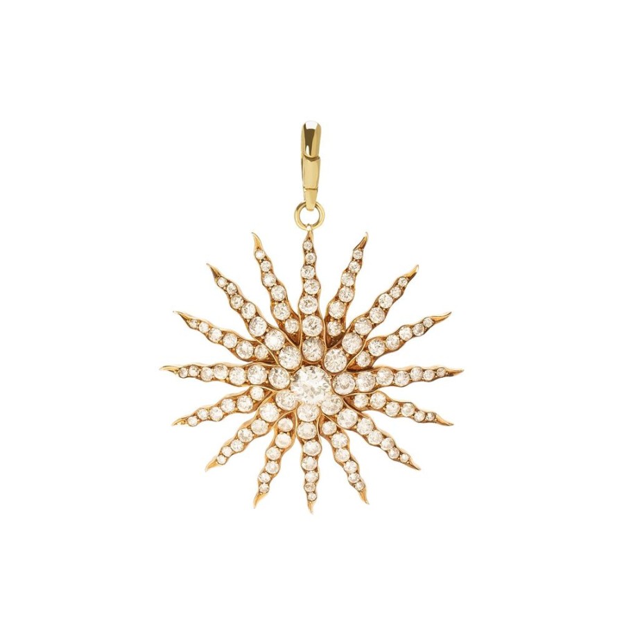 Jewelry Jenna Blake | Vintage Full Starburst Diamond Pendant