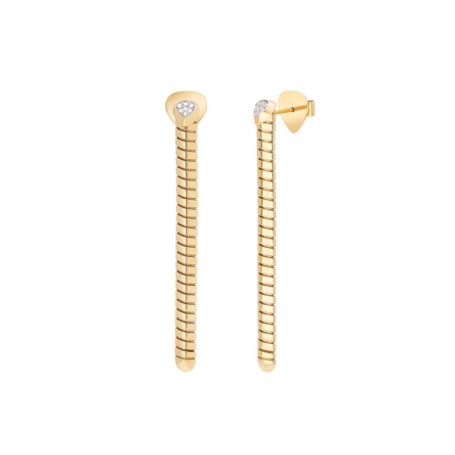 Jewelry Marina B | Trisolina Drop Earrings - Diamond