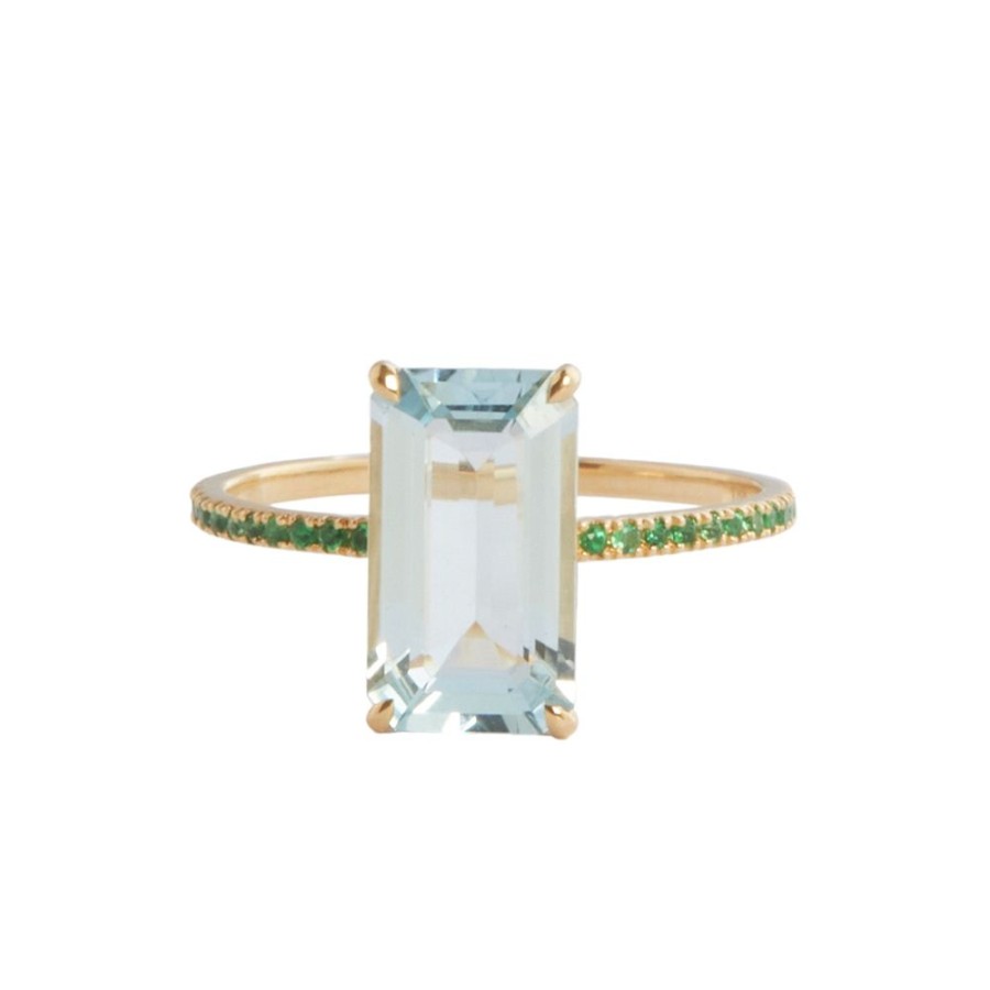 Jewelry YI Collection | Aquamarine And Emerald Spring Ring