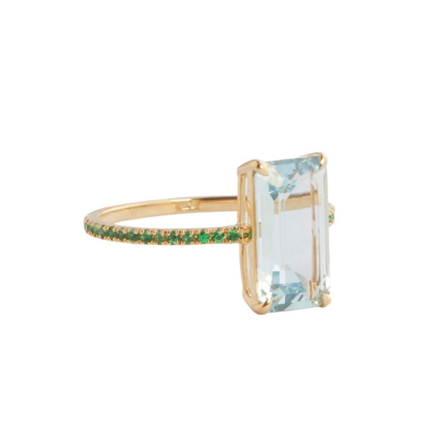 Jewelry YI Collection | Aquamarine And Emerald Spring Ring