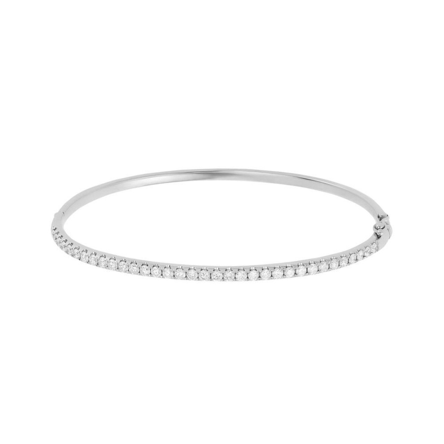 Jewelry Carbon & Hyde | Classic Diamond Bangle - White Gold