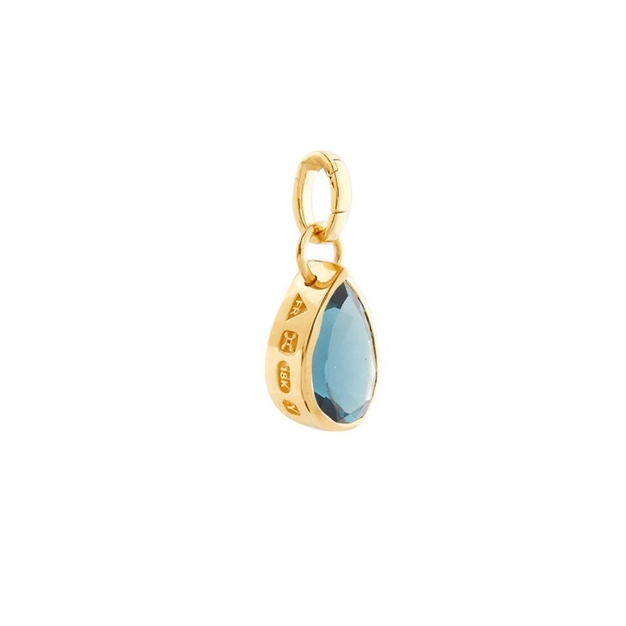 Jewelry Foundrae | Medium Forever & Always A Pair Pear Pendant - Blue Topaz