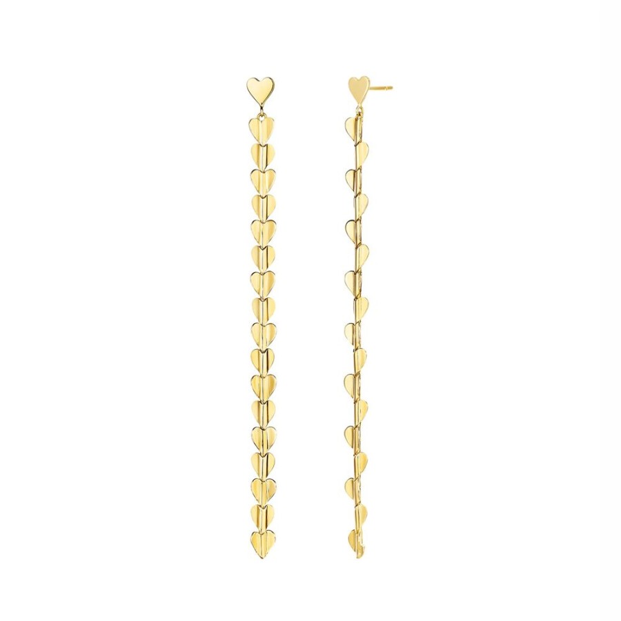 Jewelry Cadar | Wings Of Love Small Drop Earrings - Yellow Gold