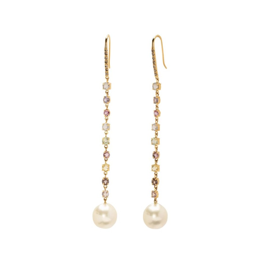 Jewelry Xiao Wang | Galaxy Pearl & Sapphire Drop Earrings