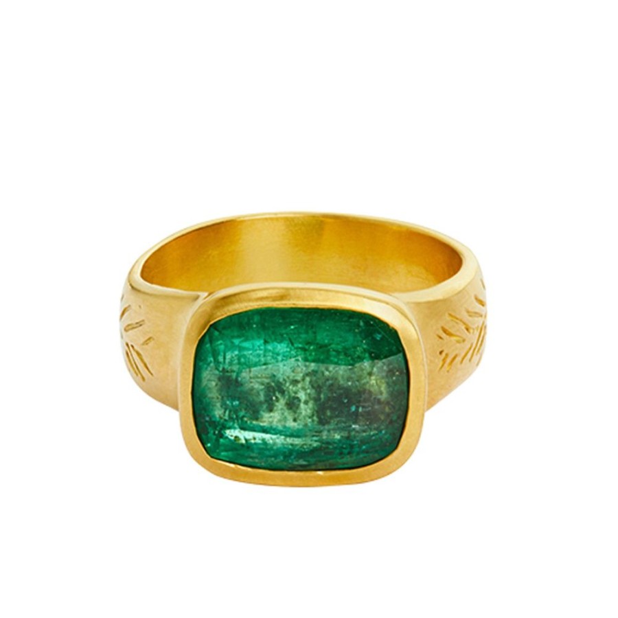 Jewelry Christina Alexiou | Emerald Olive Branch Ring