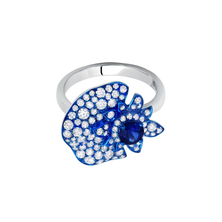 Jewelry Graziela | Blue Folha Sapphire & Diamond Ring