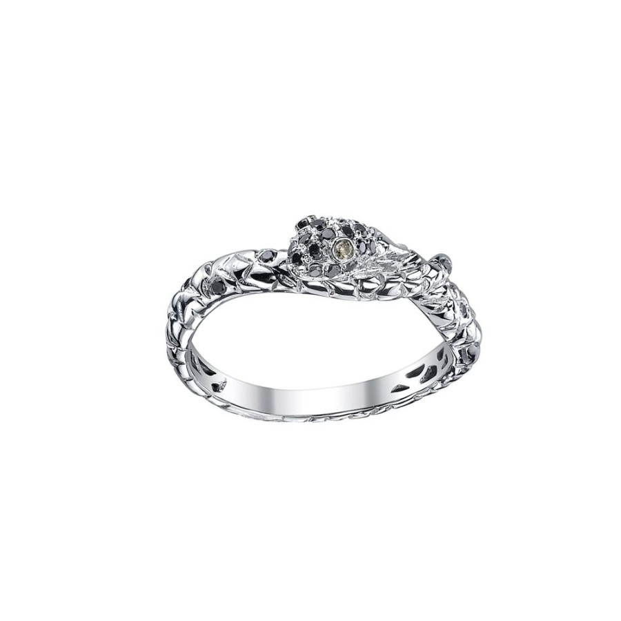 Jewelry Borgioni | Snake Diamond Band - White Gold