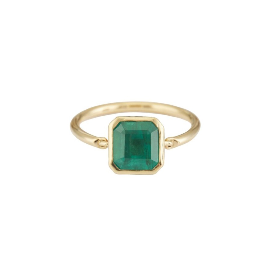 Jewelry YI Collection | Supreme Button Ring - Emerald