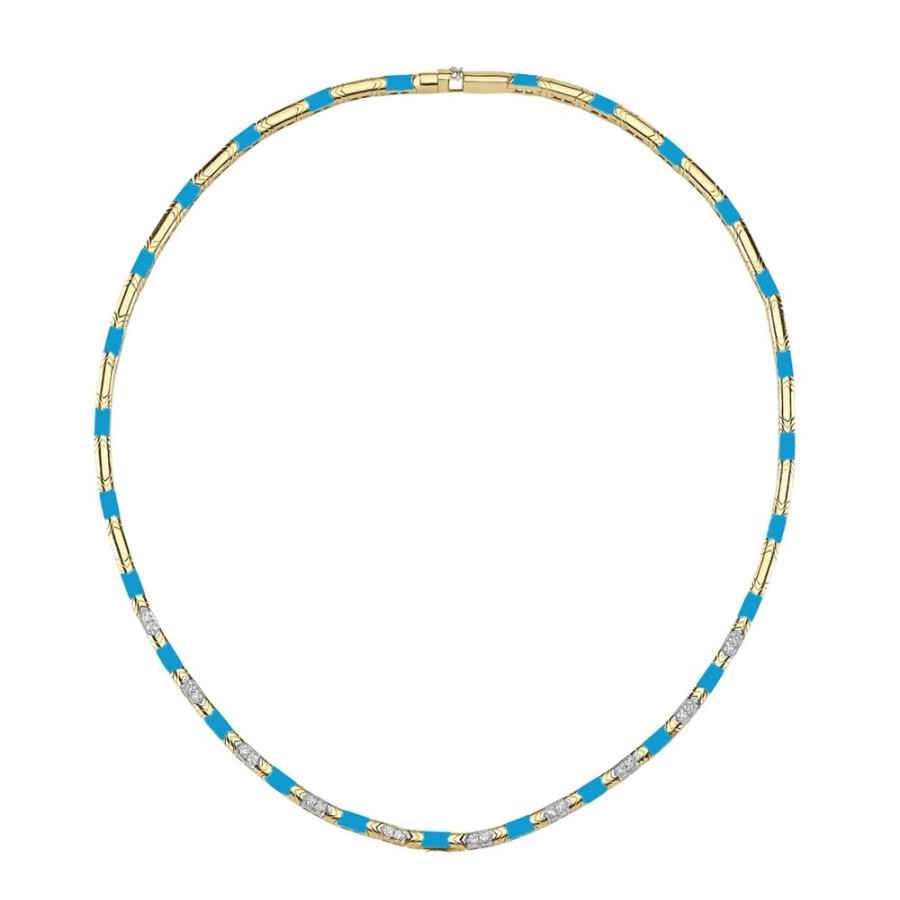 Jewelry Melis Goral | Turquoise Enamel Reflection Necklace