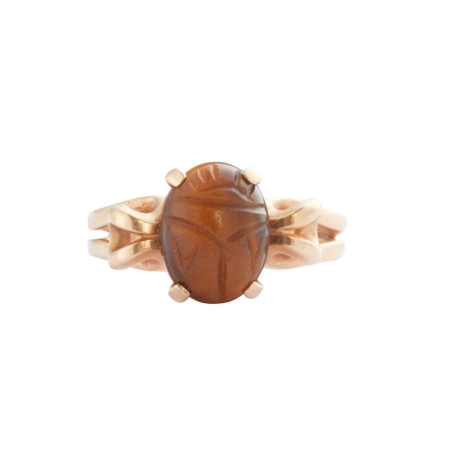 Jewelry Antique & Vintage Jewelry | Tiger Eye Scarab Ring