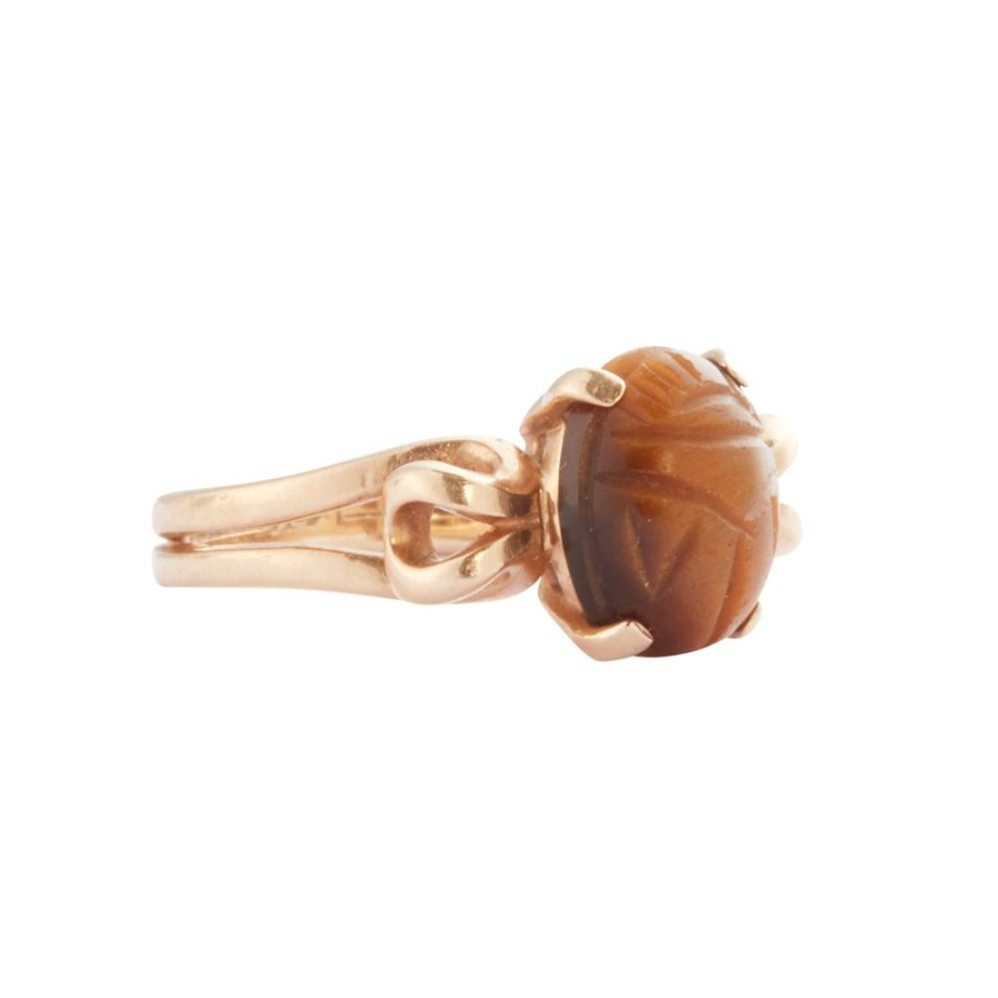 Jewelry Antique & Vintage Jewelry | Tiger Eye Scarab Ring