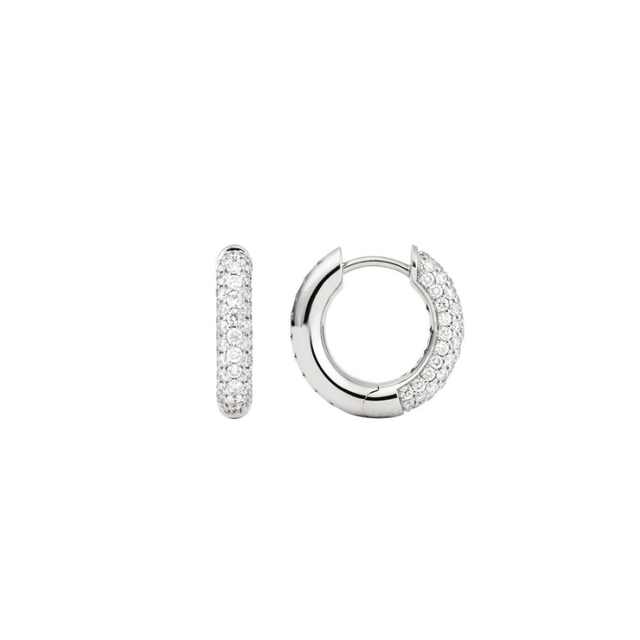 Jewelry Engelbert | Tight Creole Earrings - White Gold