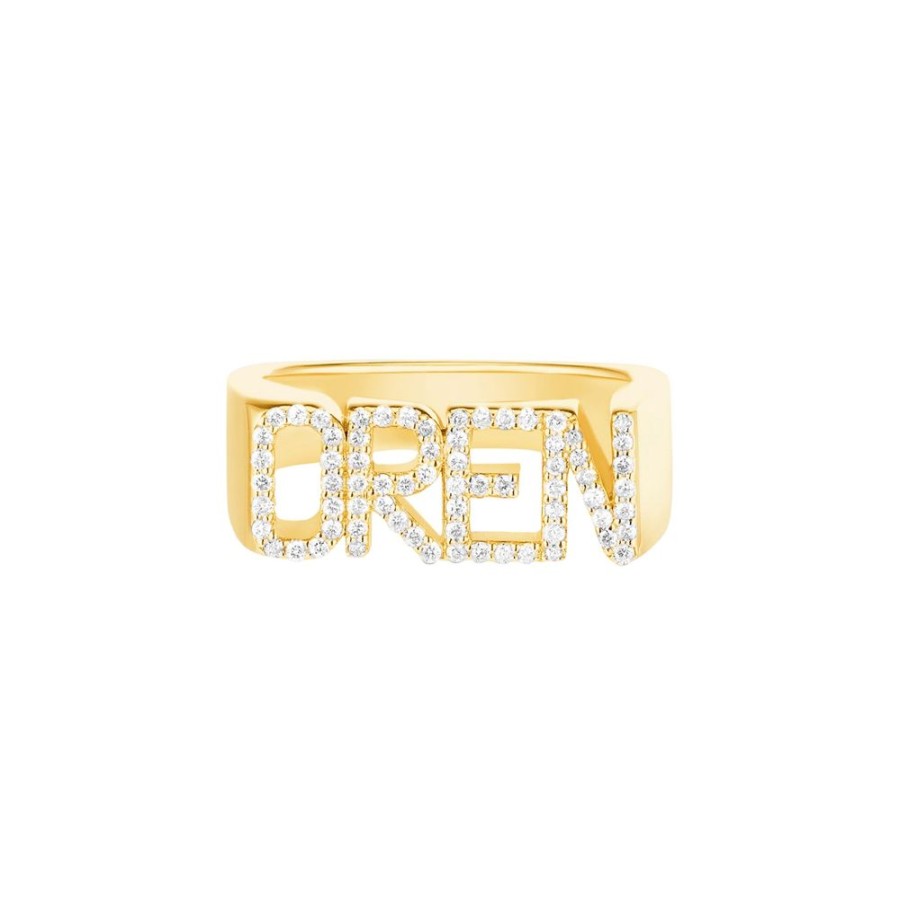 Jewelry Carbon & Hyde | Custom Diamond Signet Ring - Yellow Gold