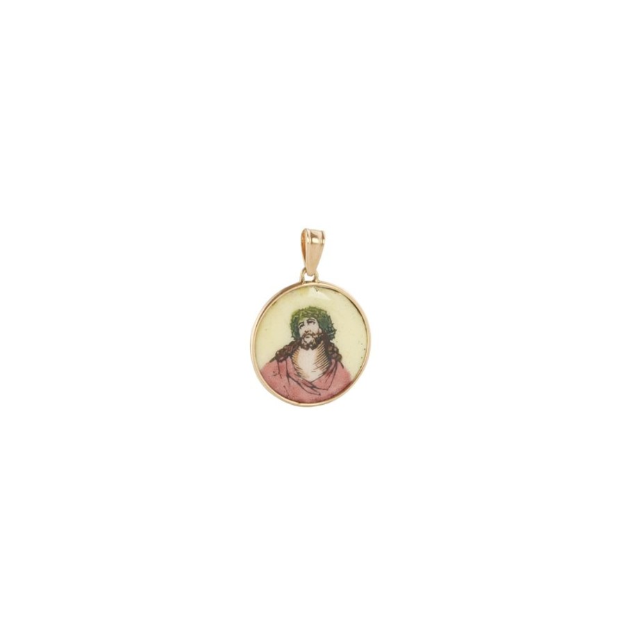 Jewelry Antique & Vintage Jewelry | Christ And Great Power Enamel Pendant