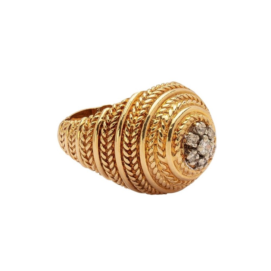 Jewelry Antique & Vintage Jewelry | Rope Twist Wire Dome Ring