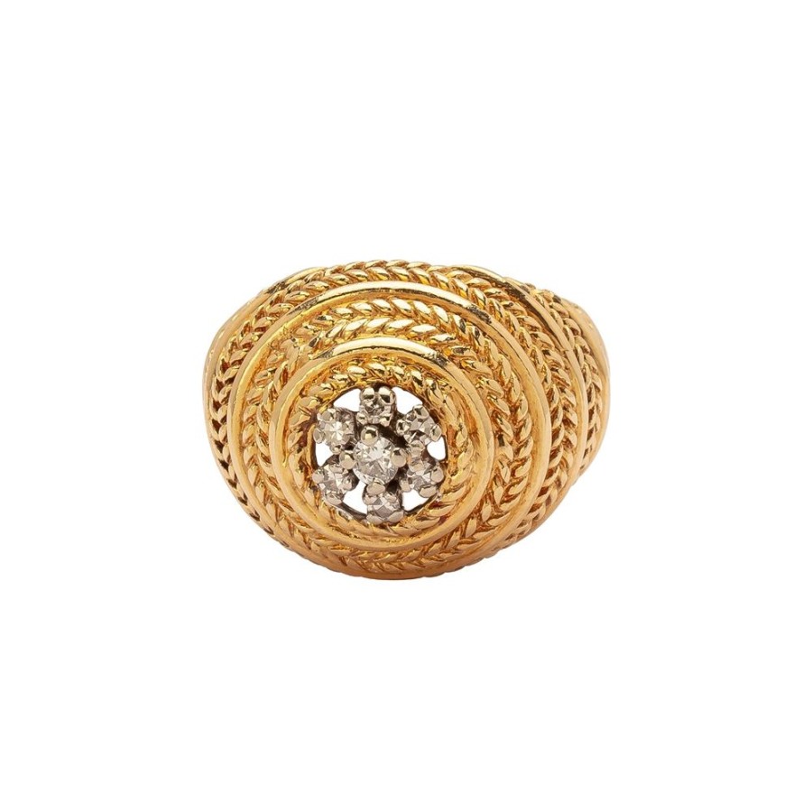 Jewelry Antique & Vintage Jewelry | Rope Twist Wire Dome Ring