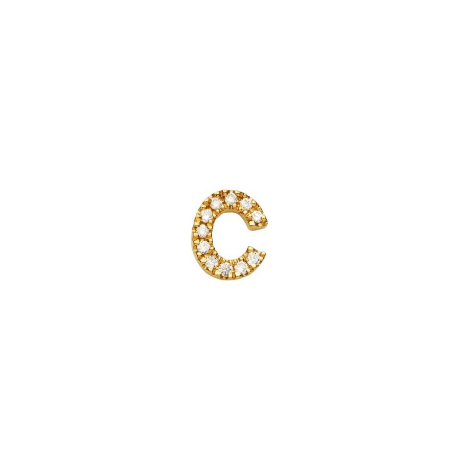 Jewelry Loquet | Diamond Letter C Charm