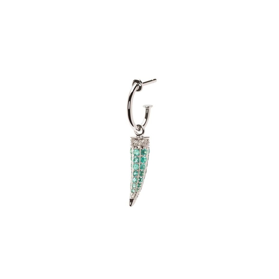 Jewelry Ara Vartanian | Horn Earring - Tourmaline & Diamond