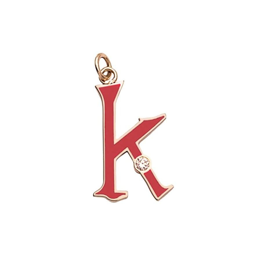 Jewelry Foundrae | Letter K Charm - Red