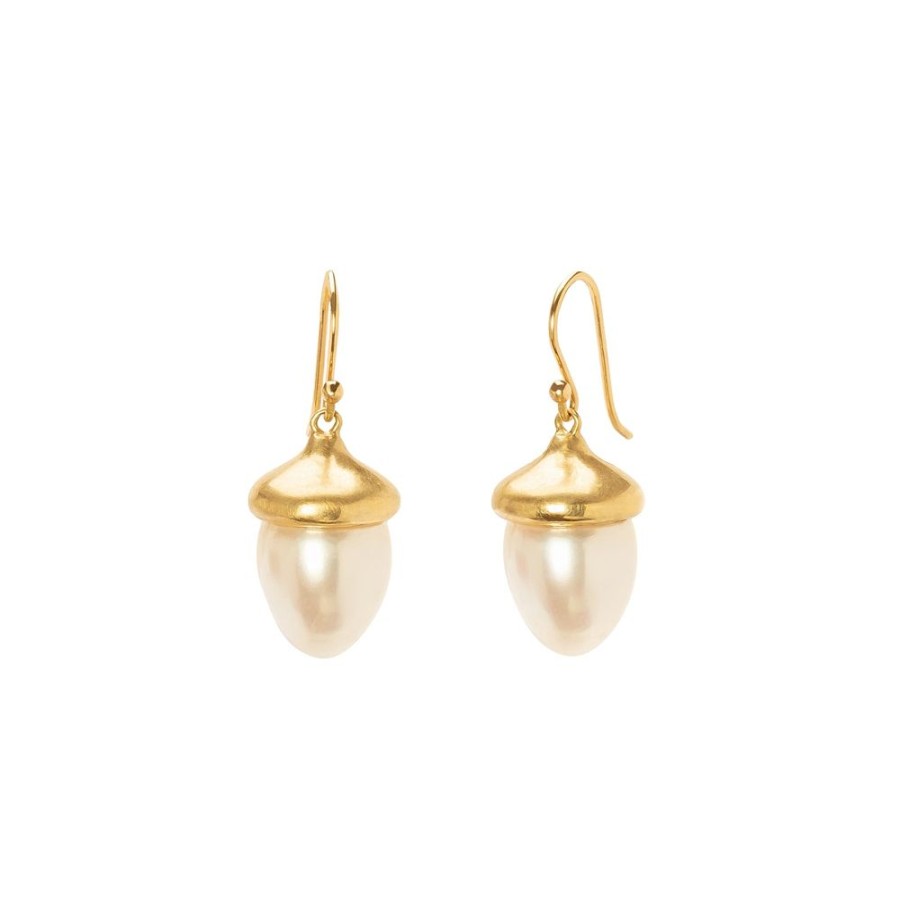 Jewelry Annette Ferdinandsen | Acorn Earrings - Pearl