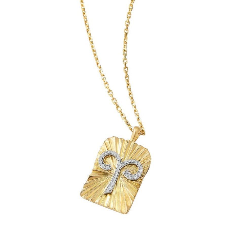 Jewelry David Webb | Zodiac Aries Pendant Necklace - Diamond