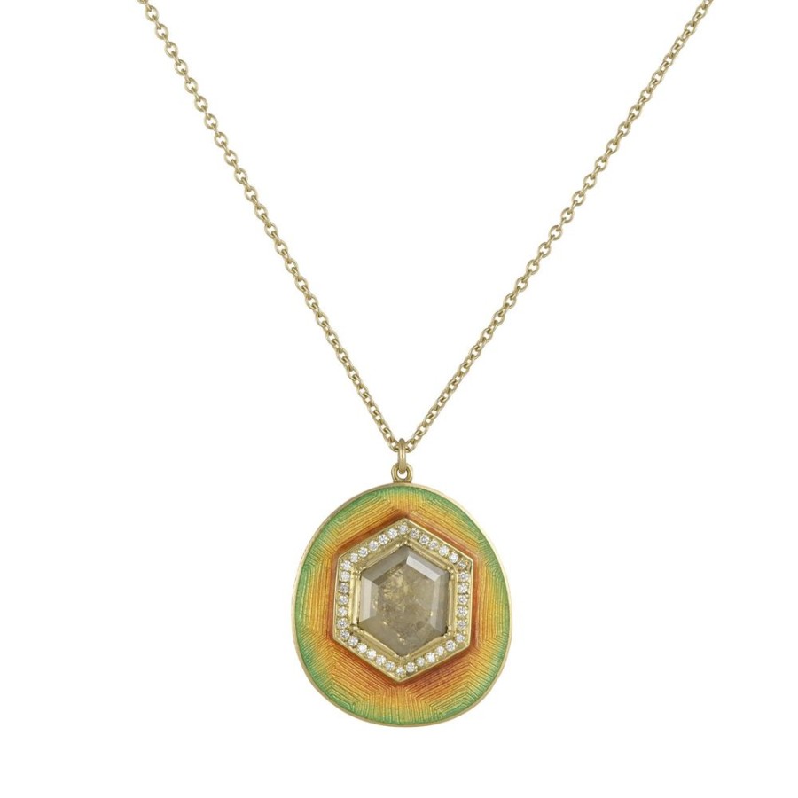 Jewelry Brooke Gregson | Raw Diamond Mandala Necklace