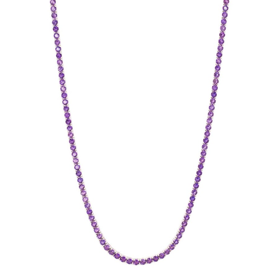 Jewelry Gerald & I | Line Necklace - Amethyst