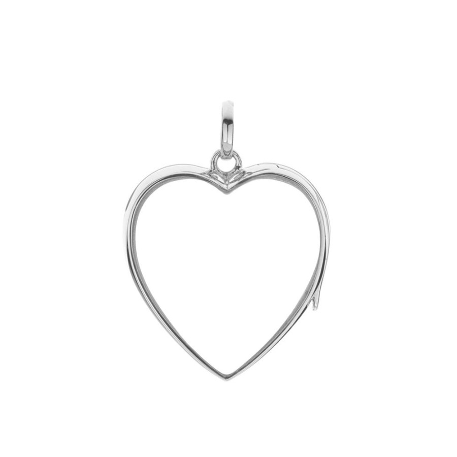 Jewelry Loquet | Large Heart Locket - White Gold