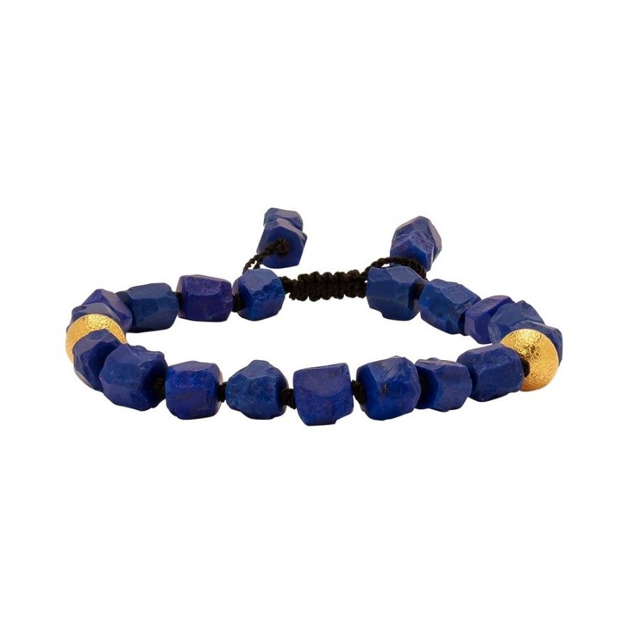 Jewelry Lisa Eisner Jewelry | Lapis & Gold Beaded Bracelet