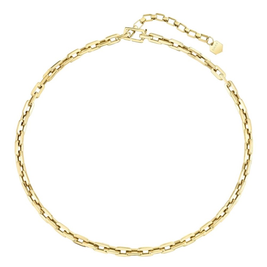 Jewelry SHAY | Solid Gold Mini Deco Link Necklace