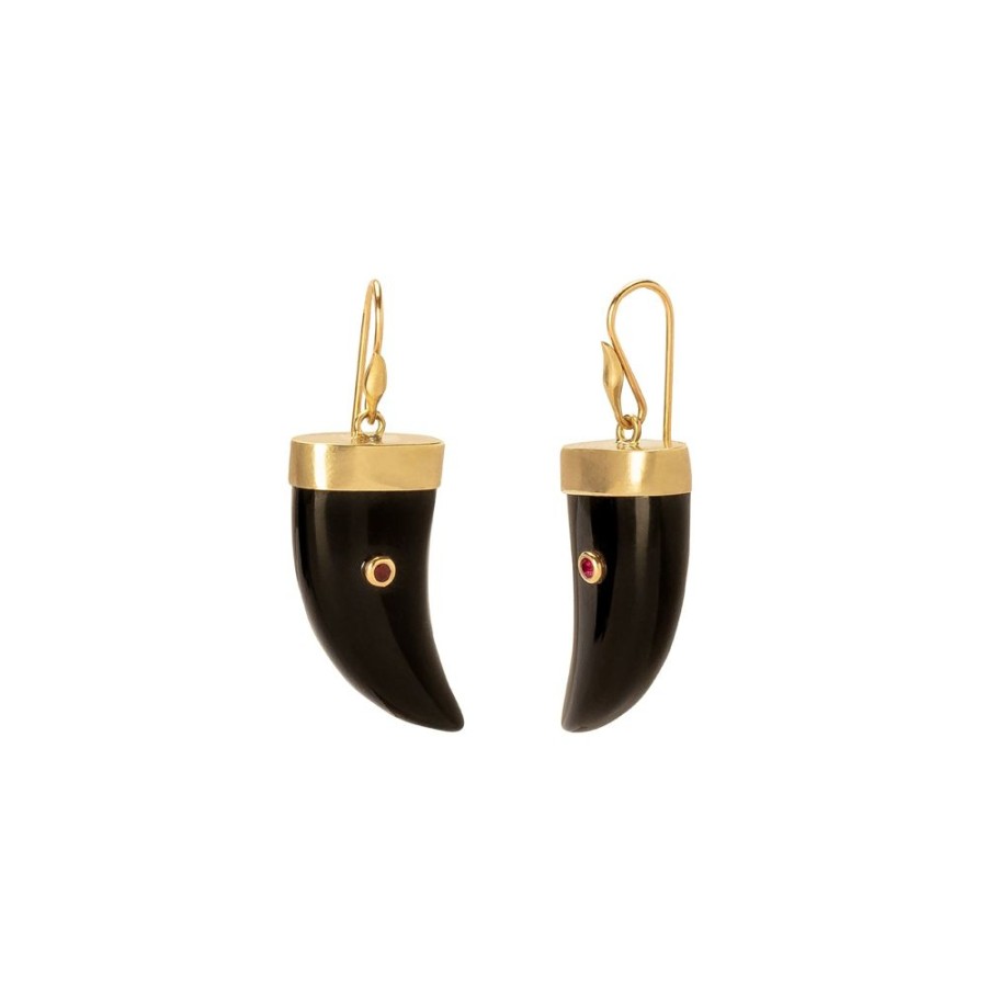 Jewelry Annette Ferdinandsen | Tiger Claw Earrings - Black Onyx