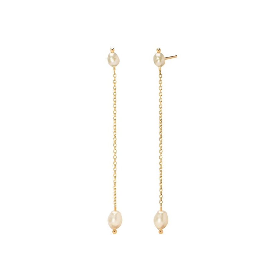 Jewelry WWAKE | Pearl Shower Earrings - Long