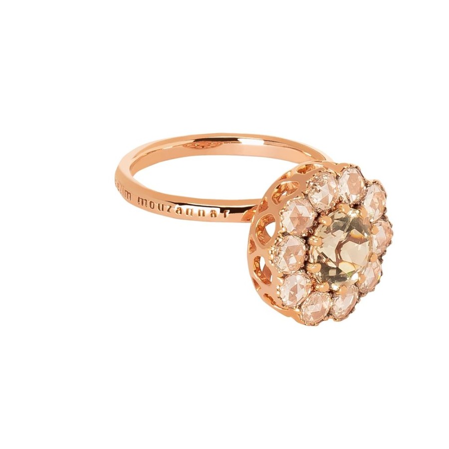 Jewelry Selim Mouzannar | Beirut Basic Green Tourmaline Ring - Rose Gold