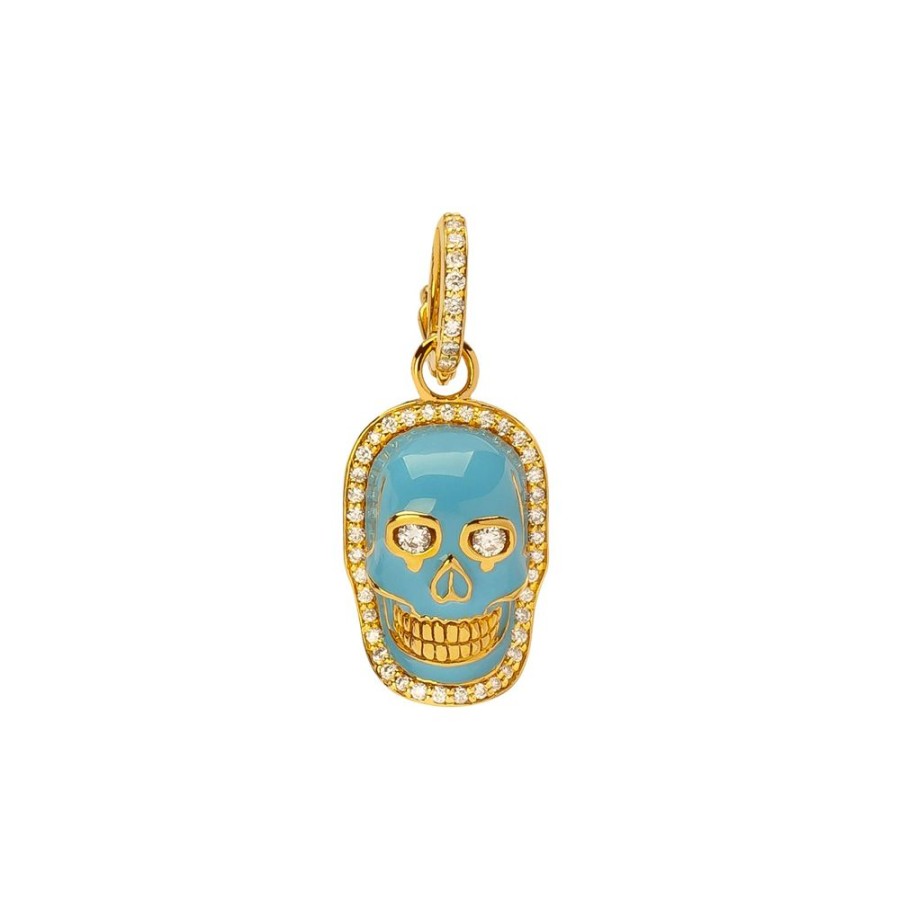 Jewelry Buddha Mama | Baby Skull Pendant - Sky Blue