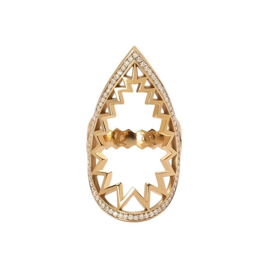 Jewelry Ara Vartanian | Teardrop Zig Zag Ring