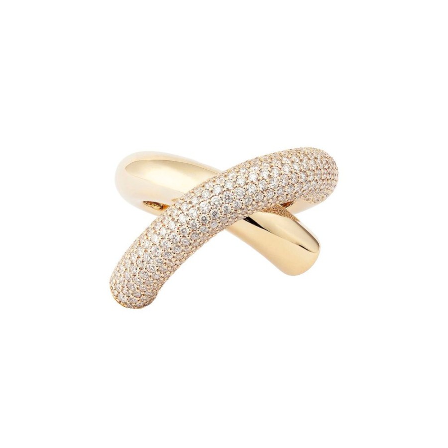 Jewelry Engelbert | Cross Loop Ring - Half Diamond