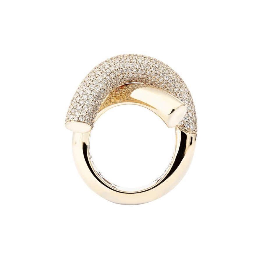 Jewelry Engelbert | Cross Loop Ring - Half Diamond