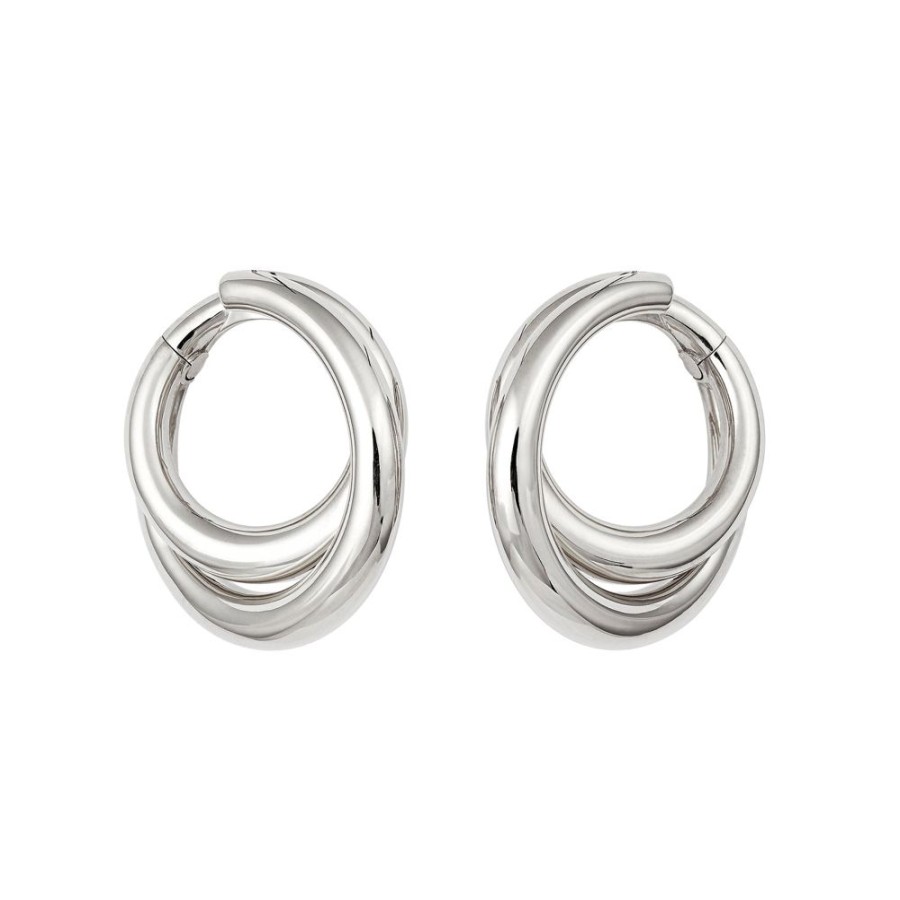 Jewelry Engelbert | Infinity Creole Earrings - White Gold