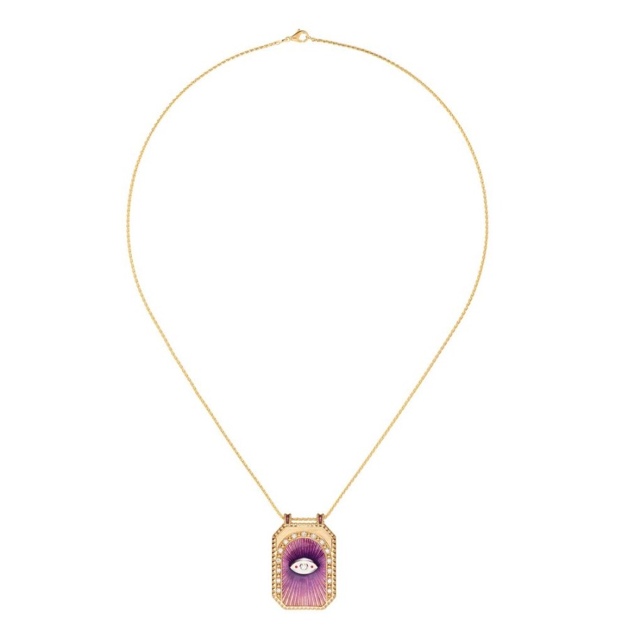 Jewelry Marie Lichtenberg | Purple Eye Will Protect You Scapular Necklace