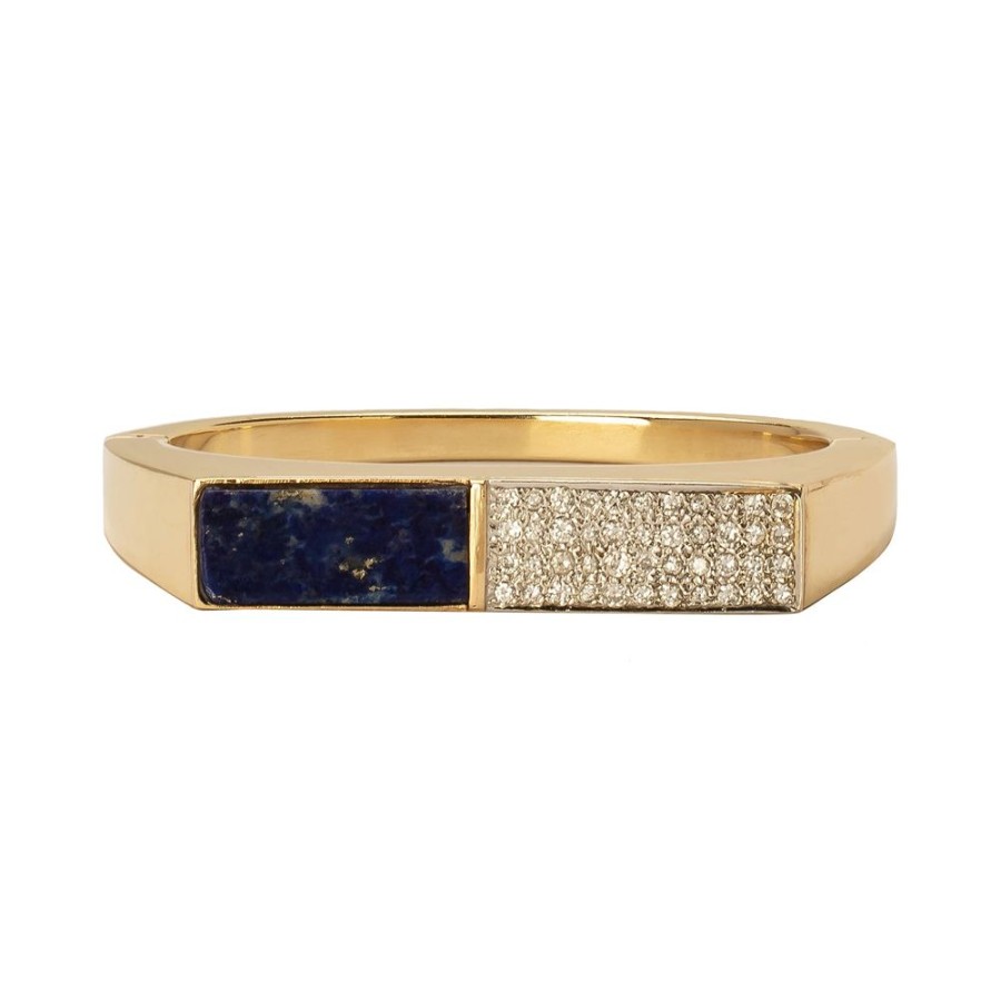 Jewelry Jenna Blake | Vintage Lapis & Diamond Bangle