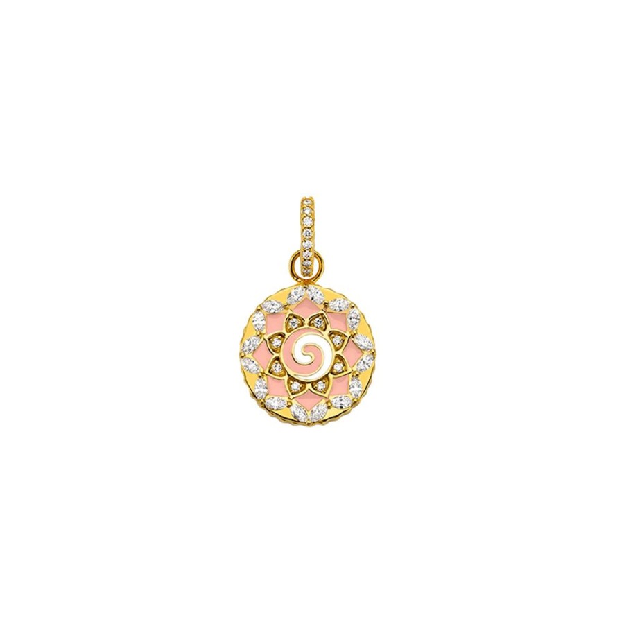 Jewelry Buddha Mama | Swirl Mandala Pendant - Pink