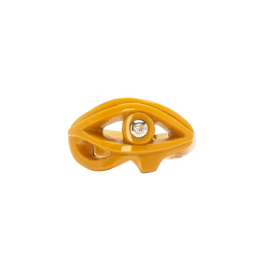 Jewelry Silvia Furmanovich | Egypt Eye Of Horus Ring - Yellow Jasper