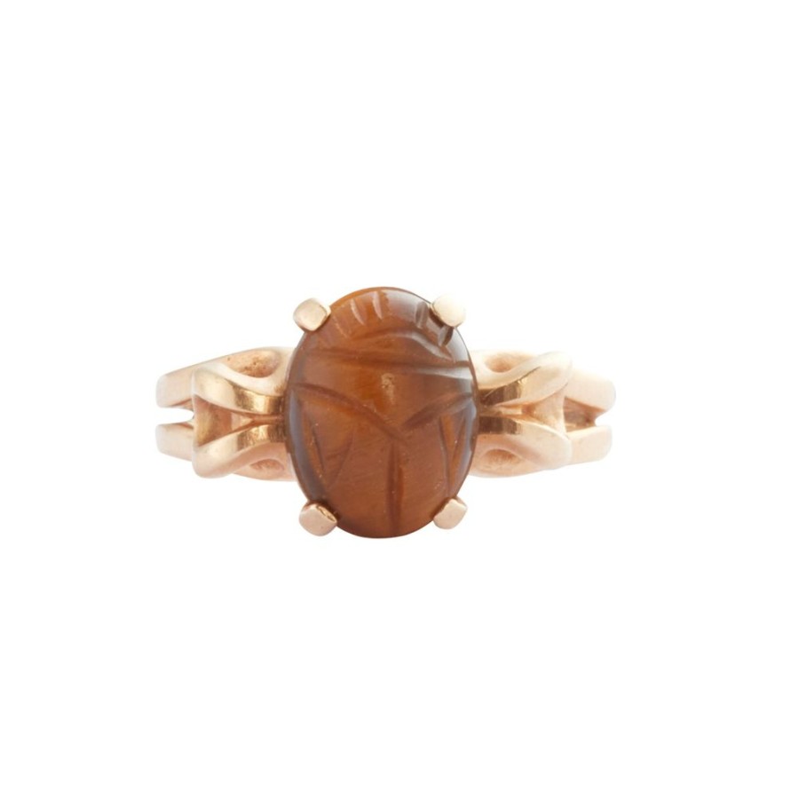 Jewelry Antique & Vintage Jewelry | Tiger Eye Scarab Ring