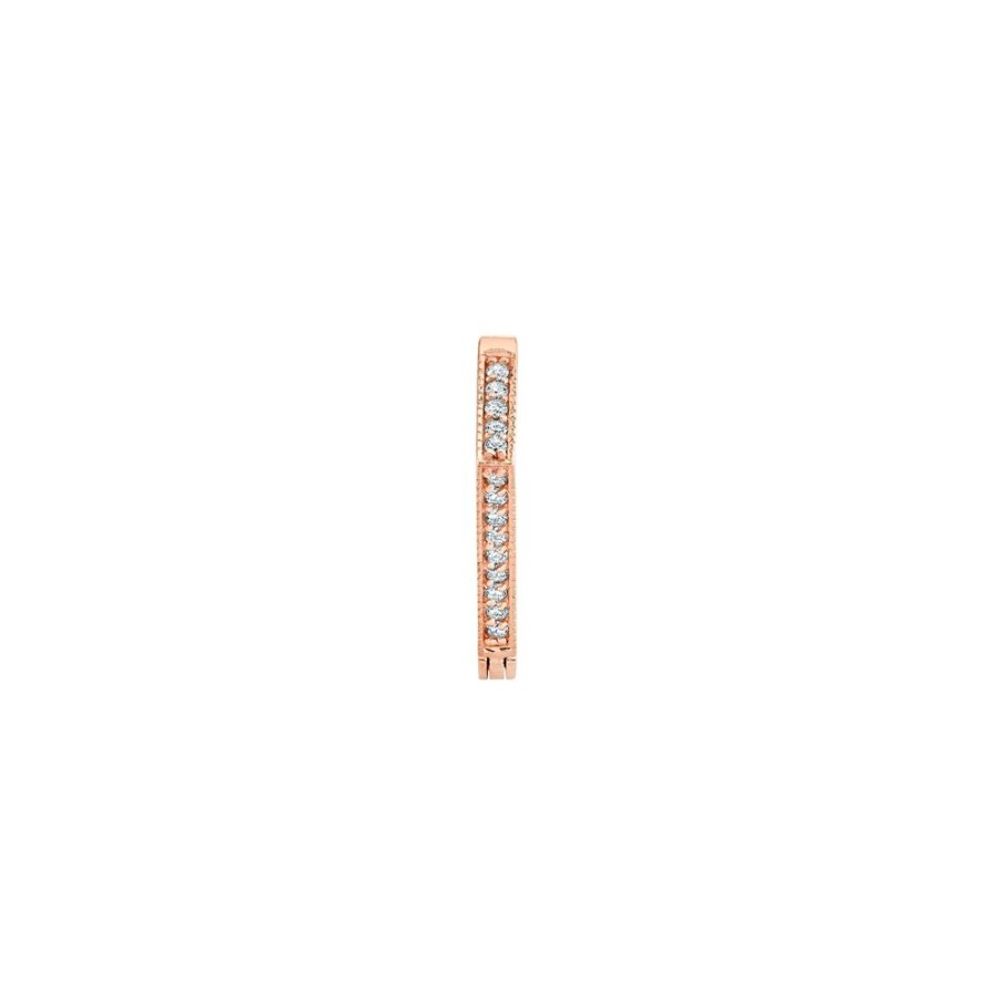 Jewelry Lizzie Mandler | Angled Diamond Huggie - Rose Gold