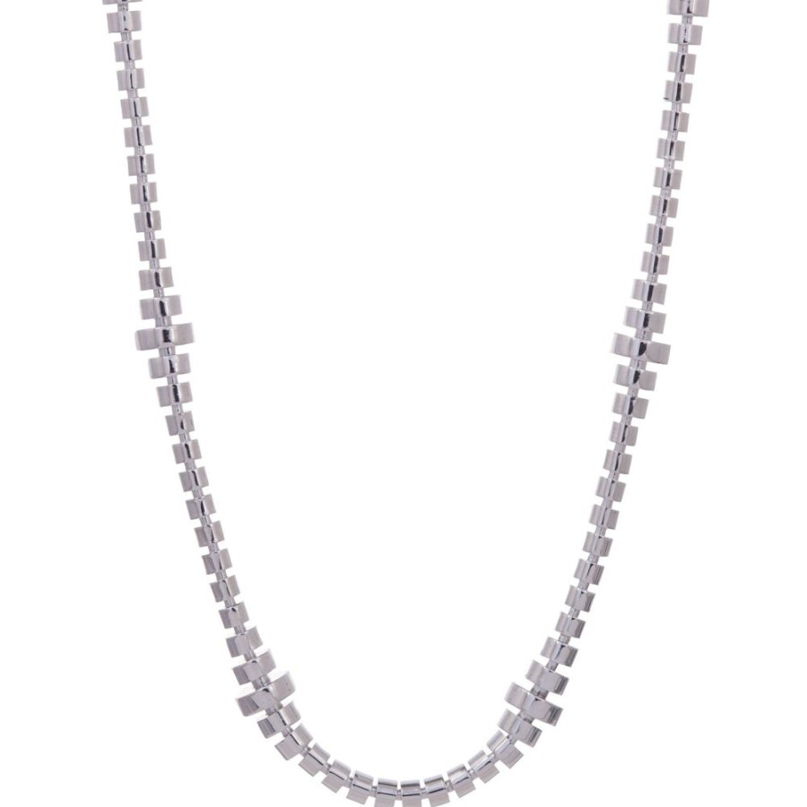 Jewelry Sidney Garber | Hourglass Necklace - 18" White Gold