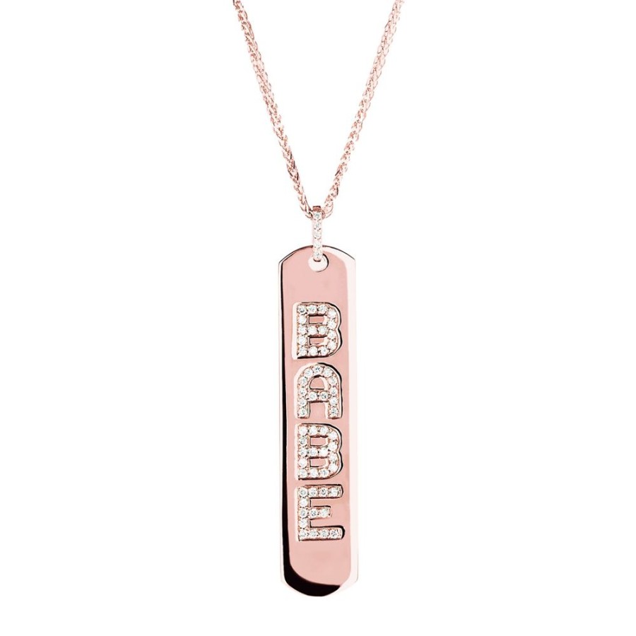 Jewelry Carbon & Hyde | Custom Longtag Necklace - Rose Gold