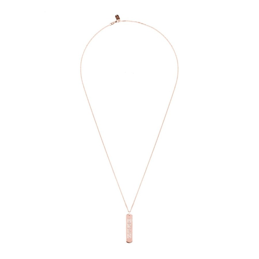 Jewelry Carbon & Hyde | Custom Longtag Necklace - Rose Gold