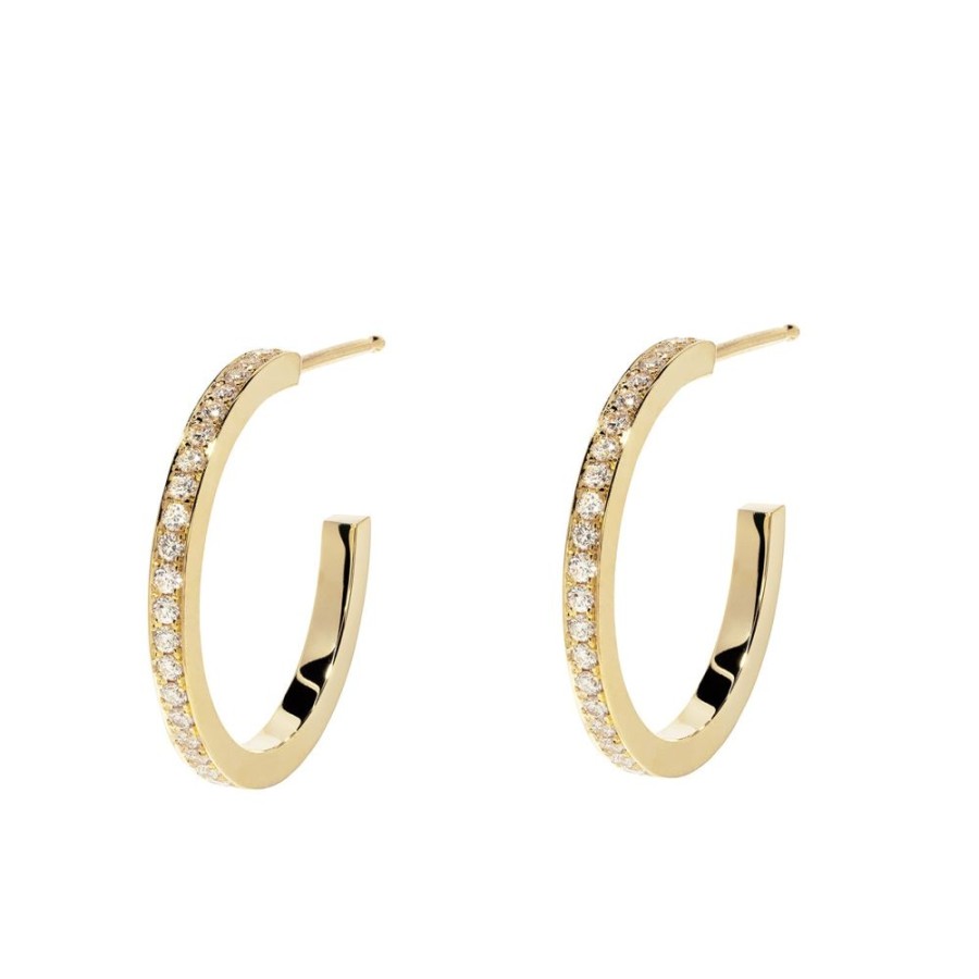 Jewelry Azlee | Front Diamond Hoops